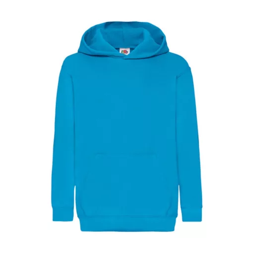 Gyerek Pulóver Kapucnis Hosszú ujjú Fruit of the Loom Classic Hooded Sweat Kids   Azur kék   ur