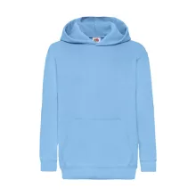 Gyerek Pulóver Kapucnis Hosszú ujjú Fruit of the Loom Classic Hooded Sweat Kids   Ég kék   ures