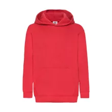Gyerek Pulóver Kapucnis Hosszú ujjú Fruit of the Loom Classic Hooded Sweat Kids   Piros   uresp