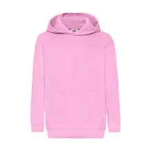Gyerek Pulóver Kapucnis Hosszú ujjú Fruit of the Loom Classic Hooded Sweat Kids   Világos rózsa