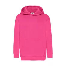 Gyerek Pulóver Kapucnis Hosszú ujjú Fruit of the Loom Classic Hooded Sweat Kids   Fuchsia   ure