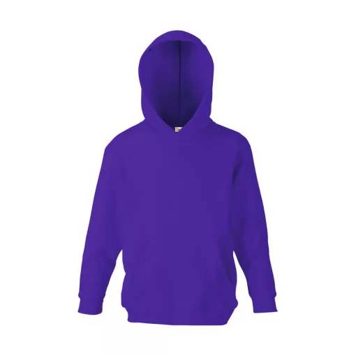 Gyerek Pulóver Kapucnis Hosszú ujjú Fruit of the Loom Classic Hooded Sweat Kids   Fuchsia   ure
