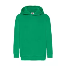 Gyerek Pulóver Kapucnis Hosszú ujjú Fruit of the Loom Classic Hooded Sweat Kids   Kelly zöld