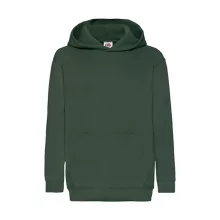 Gyerek Pulóver Kapucnis Hosszú ujjú Fruit of the Loom Classic Hooded Sweat Kids   Sötétzöld   u