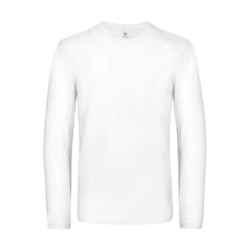 Férfi hosszú ujjú póló B&C #E190 LSL -XL, Fehér