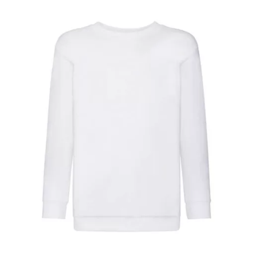 Gyerek Pulóver  Hosszú ujjú Fruit of the Loom Classic Set-In Sweat Kids   Fehér   urespolo.hu