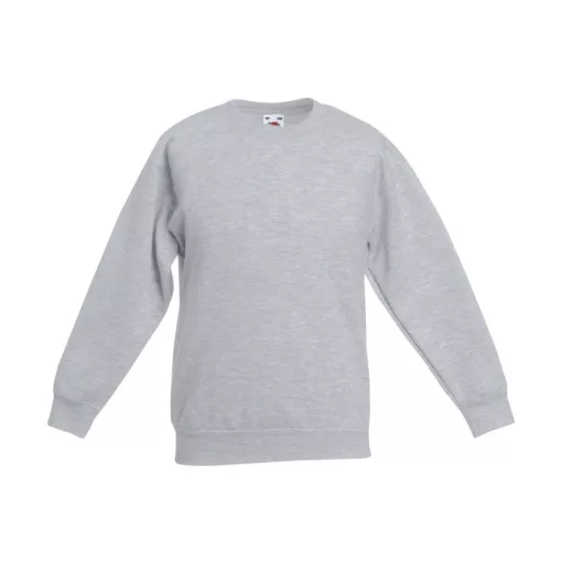 Gyerek Pulóver  Hosszú ujjú Fruit of the Loom Classic Set-In Sweat Kids   Fekete   urespolo.hu