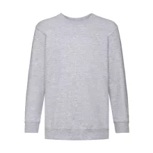 Gyerek Pulóver  Hosszú ujjú Fruit of the Loom Classic Set-In Sweat Kids   Heather szürke   ures