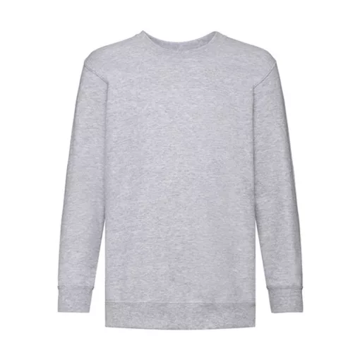 Gyerek Pulóver  Hosszú ujjú Fruit of the Loom Classic Set-In Sweat Kids   Heather szürke   ures