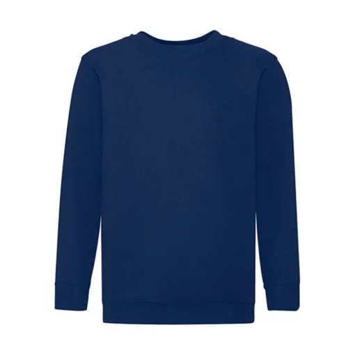 Gyerek Pulóver  Hosszú ujjú Fruit of the Loom Classic Set-In Sweat Kids   Sötétkék (navy)   ure