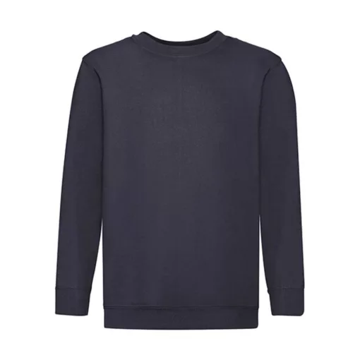 Gyerek Pulóver  Hosszú ujjú Fruit of the Loom Classic Set-In Sweat Kids   Mély sötétkék (navy)