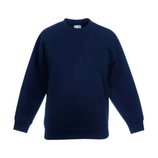 Gyerek Pulóver  Hosszú ujjú Fruit of the Loom Classic Set-In Sweat Kids   Mély sötétkék (navy)