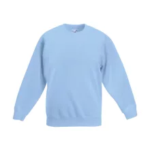 Gyerek Pulóver  Hosszú ujjú Fruit of the Loom Classic Set-In Sweat Kids   Király kék   urespolo