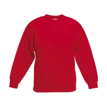 Gyerek Pulóver  Hosszú ujjú Fruit of the Loom Classic Set-In Sweat Kids   Burgundi vörös   ures