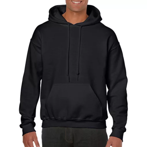Uniszex Pulóver Kapucnis Hosszú ujjú Gildan Heavy Blend Hooded Sweat   Fekete   urespolo.hu