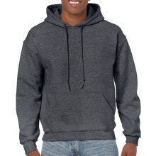 Uniszex Pulóver Kapucnis Hosszú ujjú Gildan Heavy Blend Hooded Sweat   Sötét heather szürke