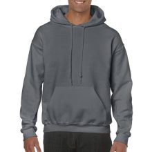 Uniszex Pulóver Kapucnis Hosszú ujjú Gildan Heavy Blend Hooded Sweat   Sötét heather szürke