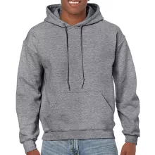 Uniszex Pulóver Kapucnis Hosszú ujjú Gildan Heavy Blend Hooded Sweat   Heather grafitszürke