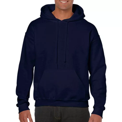 Uniszex Pulóver Kapucnis Hosszú ujjú Gildan Heavy Blend Hooded Sweat   Sötétkék (navy)   uresp