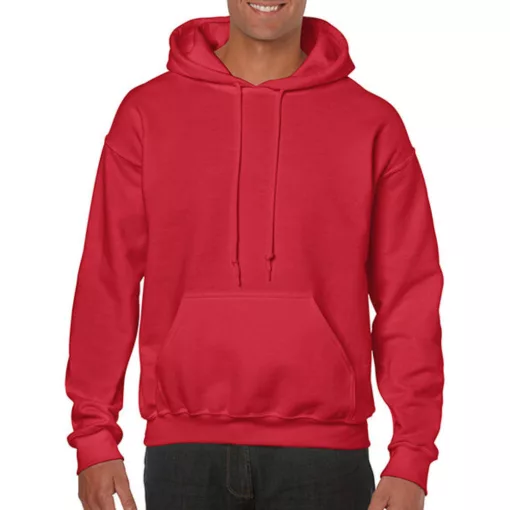 Uniszex Pulóver Kapucnis Hosszú ujjú Gildan Heavy Blend Hooded Sweat   Piros   urespolo.hu