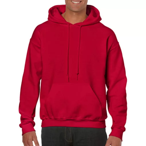 Uniszex Pulóver Kapucnis Hosszú ujjú Gildan Heavy Blend Hooded Sweat   Meggypiros   urespolo.h