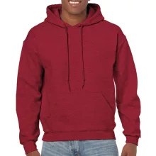 Uniszex Pulóver Kapucnis Hosszú ujjú Gildan Heavy Blend Hooded Sweat   Antik meggypiros   ures