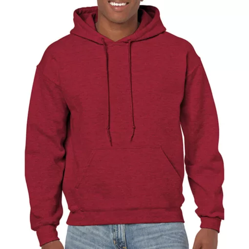 Uniszex Pulóver Kapucnis Hosszú ujjú Gildan Heavy Blend Hooded Sweat   Antik meggypiros   ures
