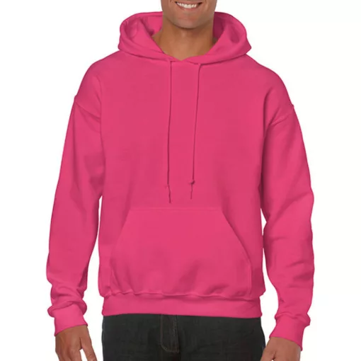 Uniszex Pulóver Kapucnis Hosszú ujjú Gildan Heavy Blend Hooded Sweat   Heliconia (sötét rózsas