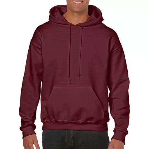 Uniszex Pulóver Kapucnis Hosszú ujjú Gildan Heavy Blend Hooded Sweat   Maroon   urespolo.hu