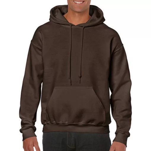 Uniszex Pulóver Kapucnis Hosszú ujjú Gildan Heavy Blend Hooded Sweat   Sötét csokoládébarna