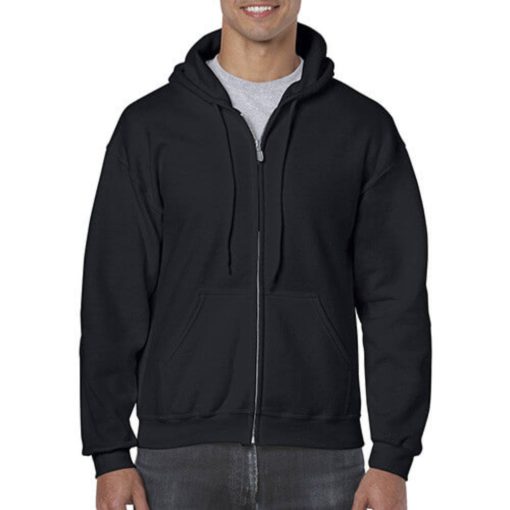 Férfi Pulóver Kapucnis Hosszú ujjú Gildan Heavy Blend Adult Full Zip Hooded Sweat   Sportszürke