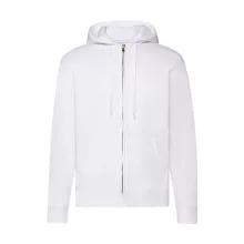 Férfi Pulóver Kapucnis Hosszú ujjú Fruit of the Loom Classic Hooded Sweat Jacket   Fehér   ures