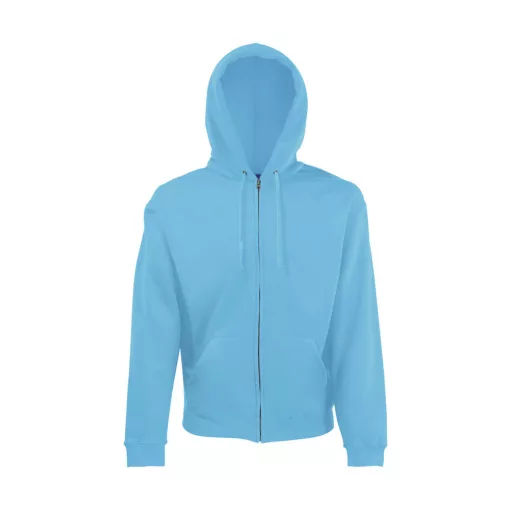 Férfi Pulóver Kapucnis Hosszú ujjú Fruit of the Loom Classic Hooded Sweat Jacket   Fehér   ures