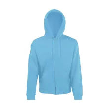 Férfi Pulóver Kapucnis Hosszú ujjú Fruit of the Loom Classic Hooded Sweat Jacket   Fehér   ures