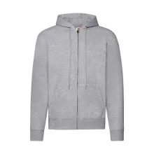 Férfi kapucnis hosszú ujjú pulóver Fruit of the Loom Classic Hooded Sweat Jacket 5XL, Heather s