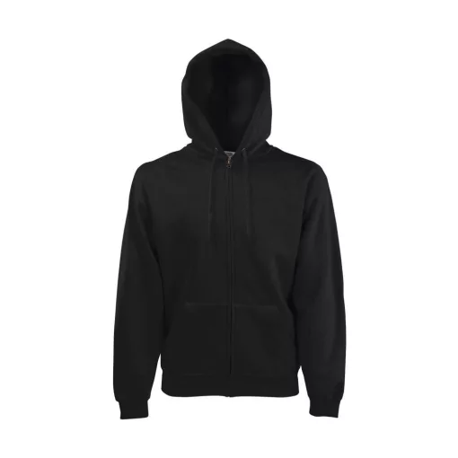 Férfi Pulóver Kapucnis Hosszú ujjú Fruit of the Loom Classic Hooded Sweat Jacket   Világos graf