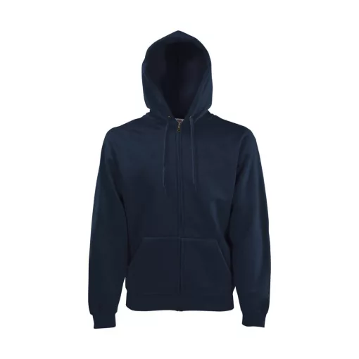 Férfi Pulóver Kapucnis Hosszú ujjú Fruit of the Loom Classic Hooded Sweat Jacket   Világos graf