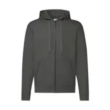 Férfi Pulóver Kapucnis Hosszú ujjú Fruit of the Loom Classic Hooded Sweat Jacket   Világos graf