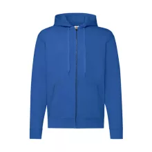 Férfi Pulóver Kapucnis Hosszú ujjú Fruit of the Loom Classic Hooded Sweat Jacket   Király kék