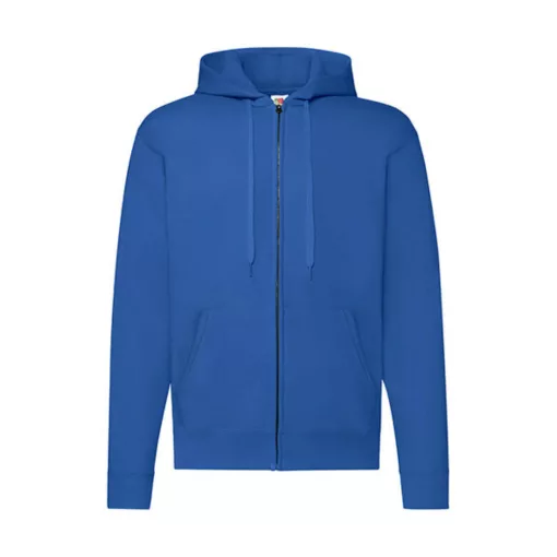 Férfi Pulóver Kapucnis Hosszú ujjú Fruit of the Loom Classic Hooded Sweat Jacket   Király kék