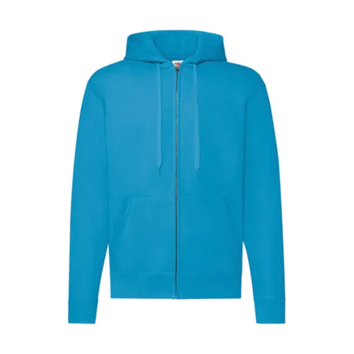 Férfi Pulóver Kapucnis Hosszú ujjú Fruit of the Loom Classic Hooded Sweat Jacket   Azur kék   u