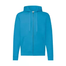 Férfi Pulóver Kapucnis Hosszú ujjú Fruit of the Loom Classic Hooded Sweat Jacket   Azur kék   u
