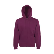 Férfi Pulóver Kapucnis Hosszú ujjú Fruit of the Loom Classic Hooded Sweat Jacket   Piros   ures