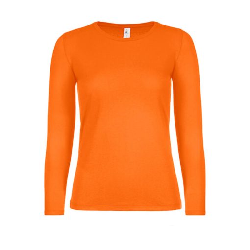 Női hosszú ujjú póló B&C #E150 LSL /women -XS, Narancssárga