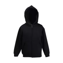 Gyerek Pulóver Kapucnis Hosszú ujjú Fruit of the Loom Premium Kids Hooded Sweat Jacket   Heathe