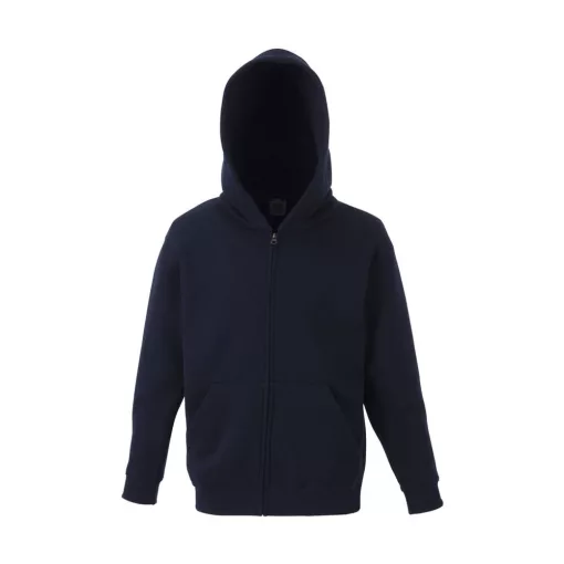 Gyerek Pulóver Kapucnis Hosszú ujjú Fruit of the Loom Premium Kids Hooded Sweat Jacket   Heathe