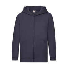 Gyerek Pulóver Kapucnis Hosszú ujjú Fruit of the Loom Premium Kids Hooded Sweat Jacket   Mély s
