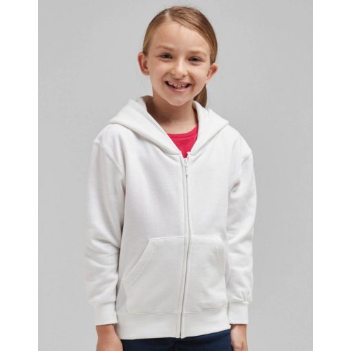 Gyerek kapucnis hosszú ujjú pulóver SG Kids' Zip Hood 140 (9-10/XL), Fehér