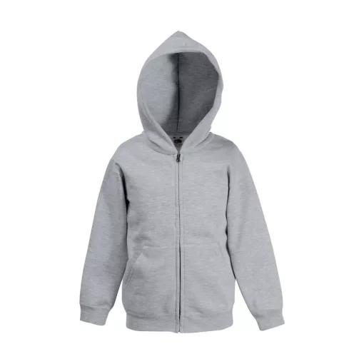 Gyerek Pulóver Kapucnis Hosszú ujjú Fruit of the Loom Classic Hooded Sweat Jacket Kids   Fekete