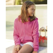 Gyerek Pulóver Kapucnis Hosszú ujjú Fruit of the Loom Classic Hooded Sweat Jacket Kids   Fekete